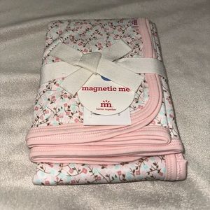 Floral Organic Cotton Swaddle Blanket